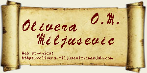 Olivera Miljušević vizit kartica